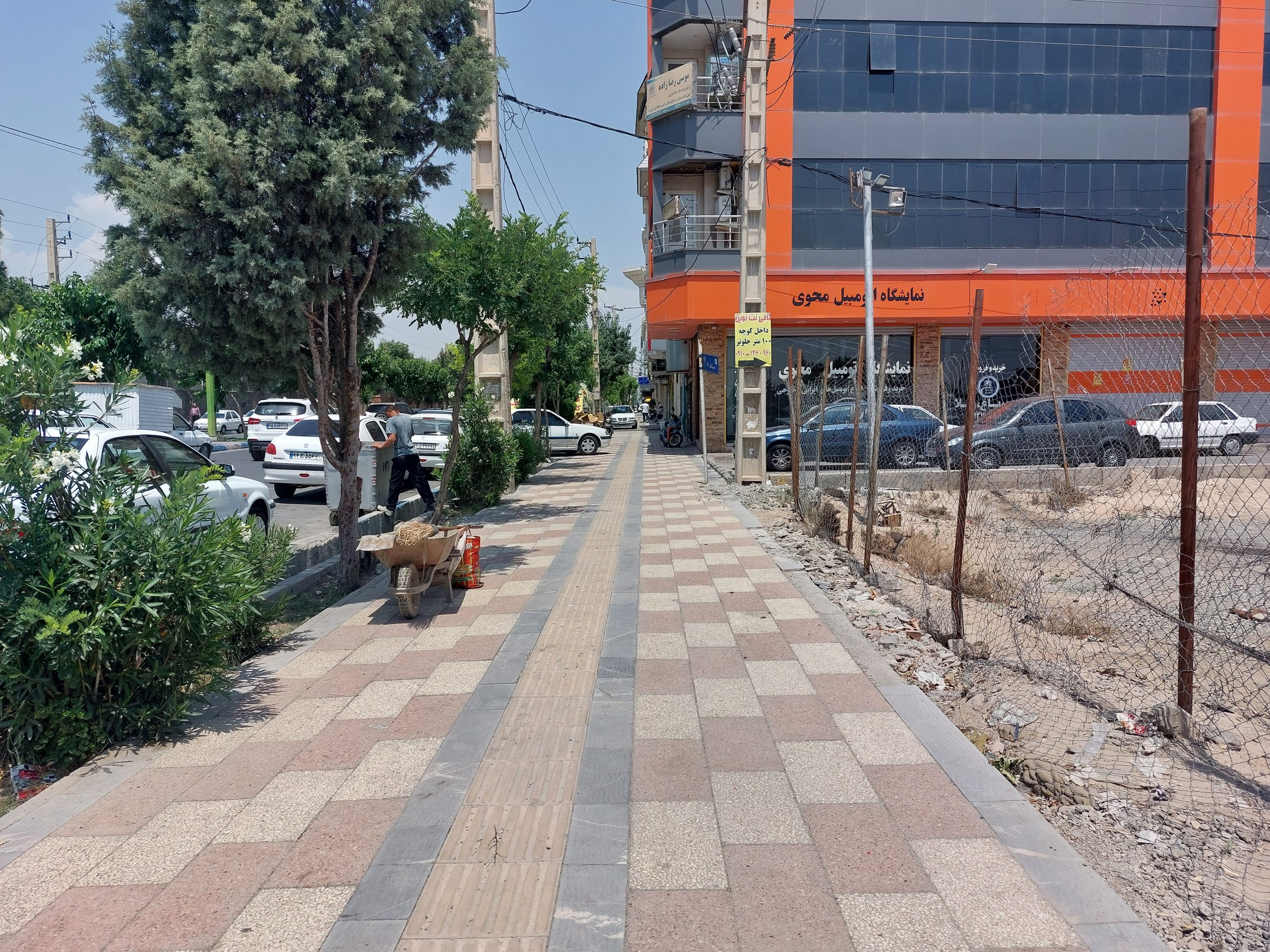 Images of the corrections and final delivery of the Nasimshahr sidewalk project.